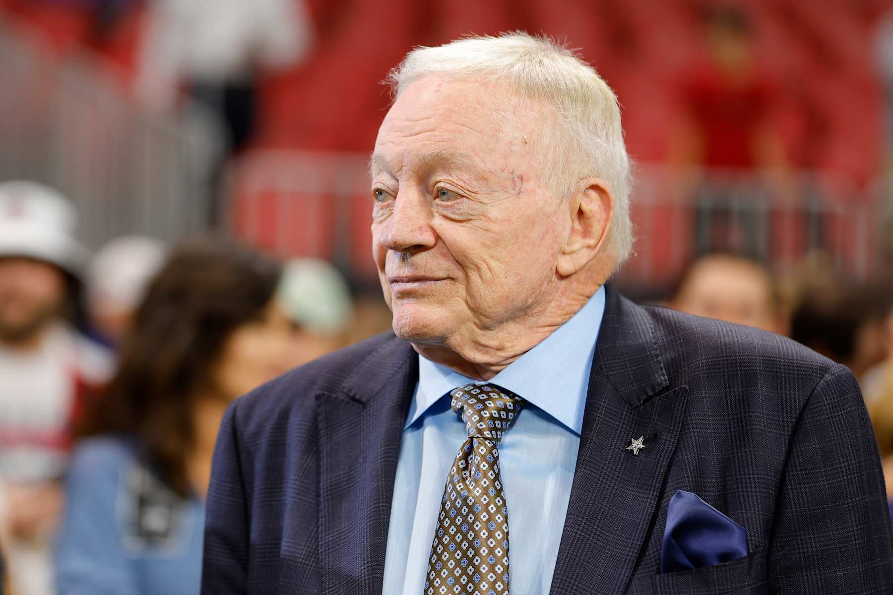ATLANTA, GEORGIA - NOVEMBER 3: Dallas Cowboys owner Jerry Jones looks on prior to the game against the Atlanta Falcons at Mercedes-Benz Stadium on November 3, 2024 in Atlanta, Georgia. (Photo by Todd Kirkland/Getty Images)