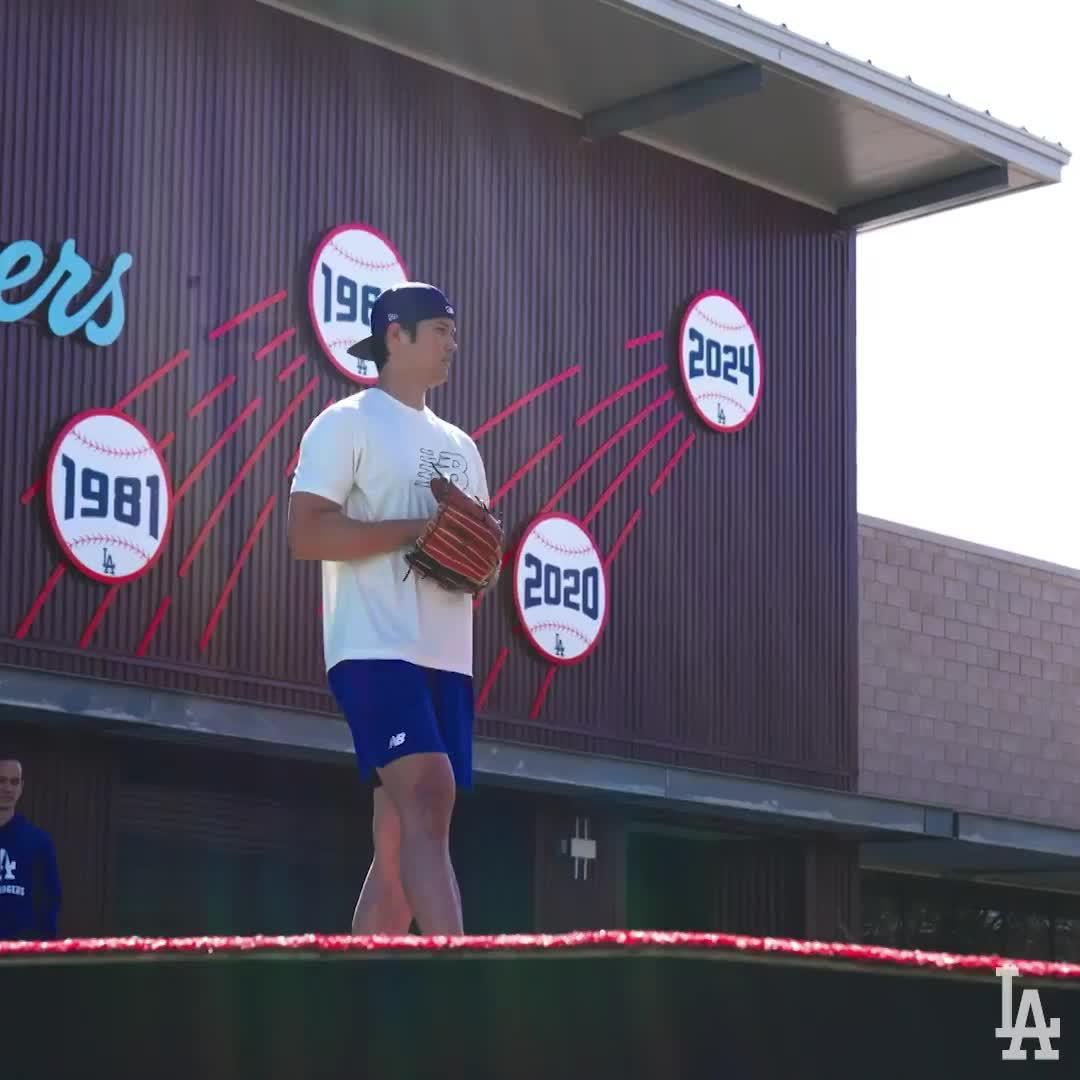 Shohei Throwing at Camp