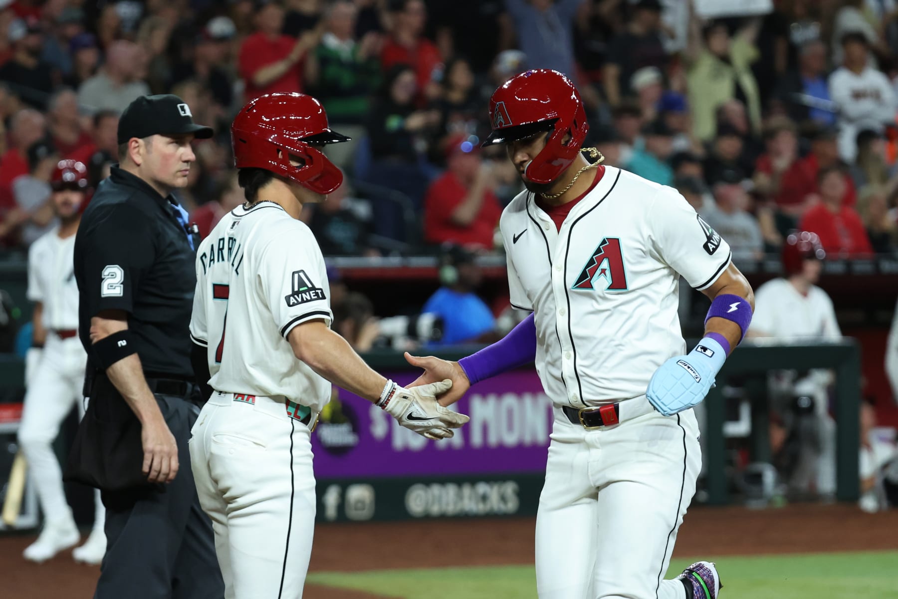 Corbin Carroll (L) and Lourdes Gurriel Jr. (R)