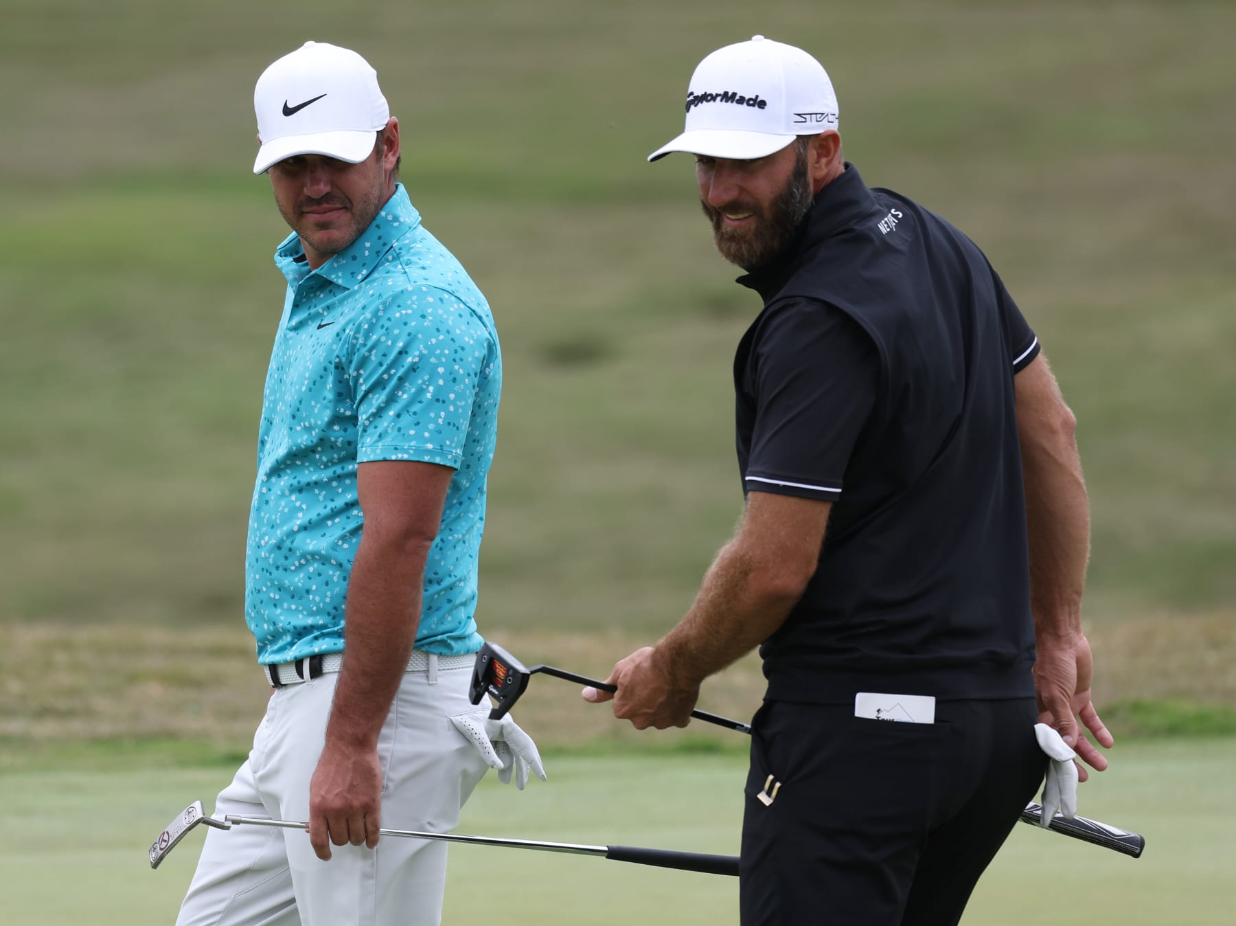 Brooks Koepka, left, and Dustin Johnson
