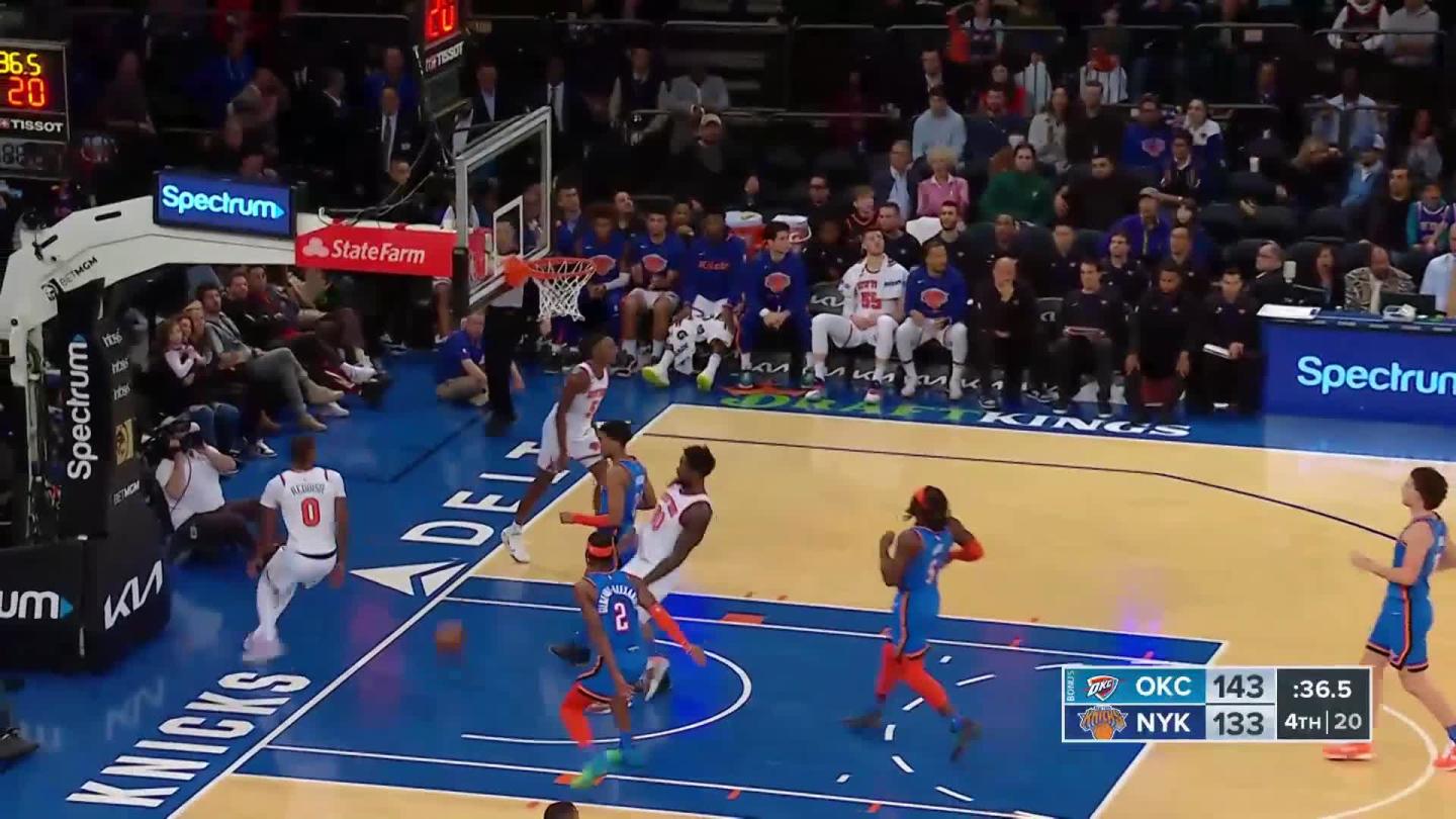 Cam Reddish Points in NYK vs. OKC