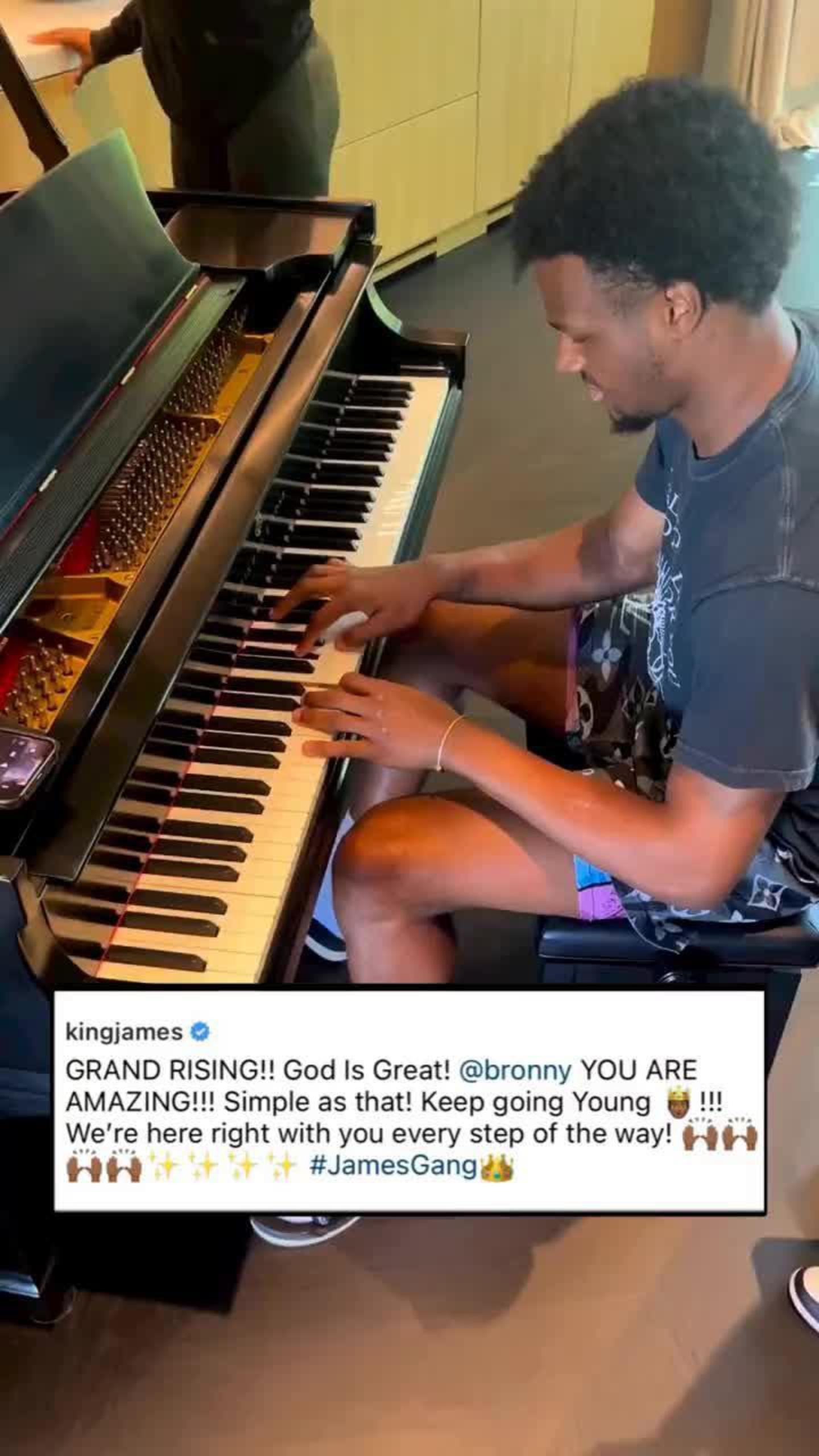 Bronny Playing Piano | Highlights and Live Video from Bleacher Report