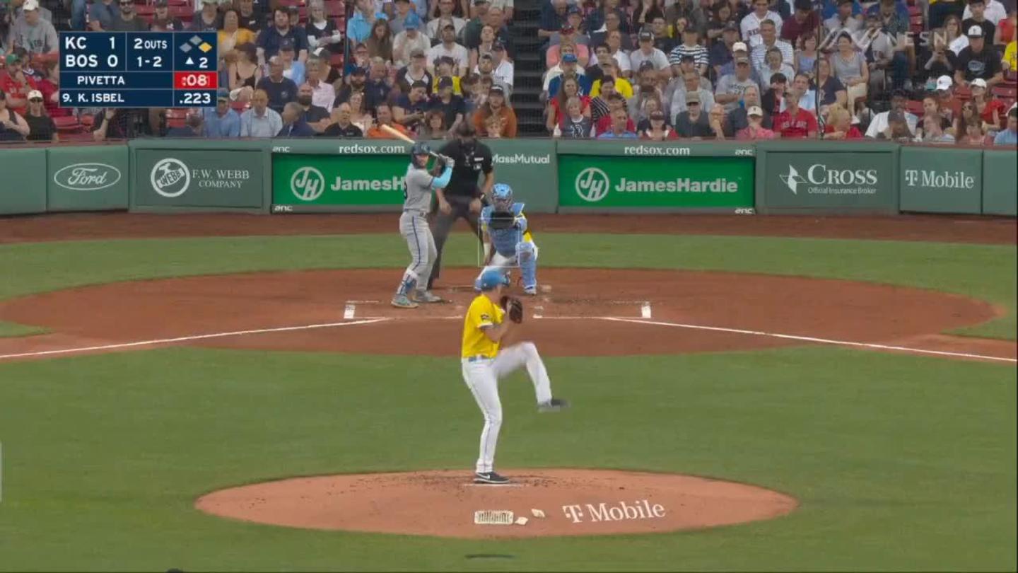 Ball breaks light cover on Green Monster, gets stuck inside