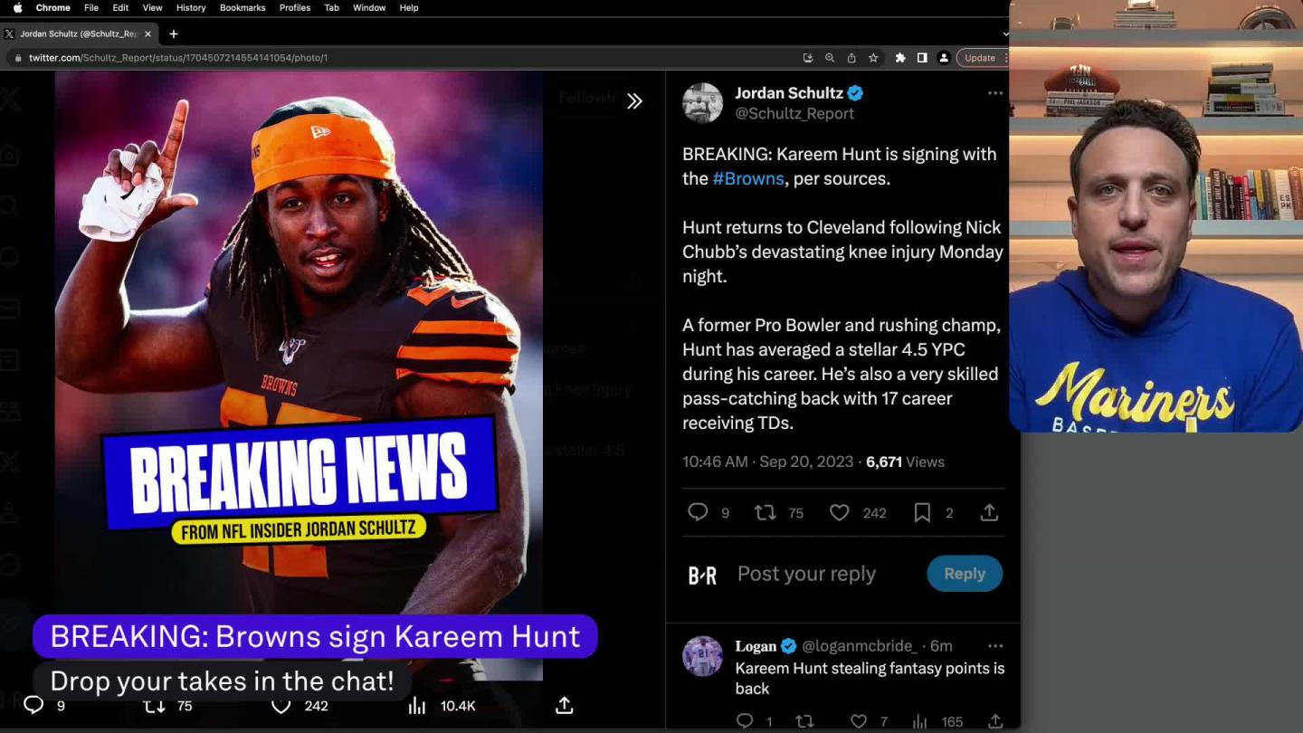 Browns RB Kareem Hunt out weeks with calf injury, Baker Mayfield TBD – The  Denver Post