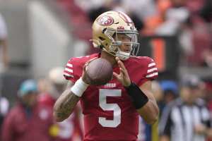 San Francisco 49ers tight end George Kittle during the NFL team's football  training camp in Santa Clara, Calif., Thursday, July 27, 2023. (AP  Photo/Jeff Chiu Stock Photo - Alamy