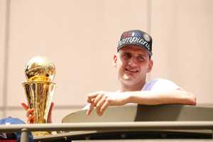 Denver Nuggets' Nikola Jokic locates 'lost' NBA Finals MVP trophy in time  for NBA championship parade 