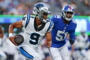 Can't-Miss Play: Carolina Panthers quarterback Bryce Young's first preseason  TD pass is 16-yard dart to wide receiver Adam Thielen