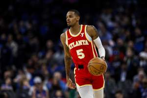 Hawks' Dejounte Murray Shares Photo of Heat's Retired Jerseys amid Trade Rumors