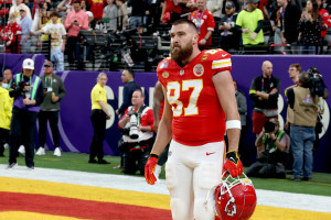 Video: Chiefs' Travis Kelce Bumps Andy Reid in Heated Super Bowl Sideline Exchange