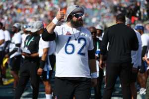 Video: Eagles Legend Jason Kelce Jumps onto Flaming Table After NFL Retirement