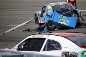 Video: Joey Gase Throws Bumper at Dawson Cram After NASCAR Xfinity Series Race Crash