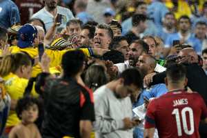 Video: Darwin Núñez, Uruguay Players Have Altercation in Stands After Colombia Loss