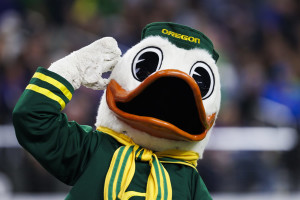 Photo: Oregon Puts Massive Floating Duck Mascot in River for Big Ten Media Day