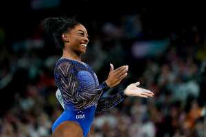Photo: Simone Biles Reveals GOAT Chain After All-Around Gold Medal Win at Olympics