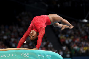 Simone Biles Wins Gold Medal During Women's Vault at 2024 Olympics