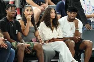 Photo: Bronny, Bryce and More Celebs Attend LeBron, Curry, Team USA's Win vs. Serbia
