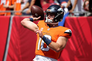 Video: Bo Nix, Broncos Debut 'Sunset Orange' Jerseys with Week 3 Uniforms vs. Bucs