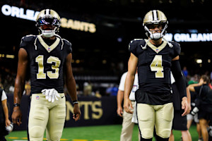 Michael Thomas Calls Derek Carr 'Ass' After Chris Olave Injury: 'Get Him the F Out'