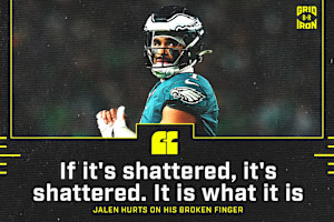 Eagles' Jalen Hurts on Injury: 'If It's Shattered, It's Shattered. It Is What It Is'