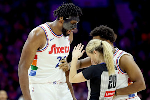 Joel Embiid Left Arena Without Discussing Ejection, Wemby Talks 'Flop' on Drummond