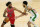 Chicago Bulls guard Coby White, left, drives against Boston Celtics forward Jayson Tatum during the second half of an NBA basketball game in Chicago, Friday, May 7, 2021. (AP Photo/Nam Y. Huh)