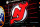 NEWARK, NJ - FEBRUARY 23:  A general view of the New Jersey Devils logo prior to the  National Hockey League game between the New Jersey Devils and tyhe Buffalo Sabres on February 23, 2021 at the Prudential Center in Newark, NJ.  (Photo by Rich Graessle/Icon Sportswire via Getty Images)