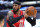 Portland Trail Blazers forward Carmelo Anthony (00) looks to pass the ball against the Denver Nuggets during the second half of Game 1 of a first-round NBA basketball playoff series Saturday, May 22, 2021, in Denver. (AP Photo/Jack Dempsey)