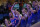 NEW YORK, NY - MAY 23: New York Knicks fans cheer before Game 1 of an NBA basketball first-round playoff series against the Atlanta Hawks on May 23, 2021 in New York City. NOTE TO USER: User expressly acknowledges and agrees that, by downloading and or using this photograph, User is consenting to the terms and conditions of the Getty Images License Agreement. (Photo by Seth Wenig - Pool/Getty Images)