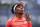 United States' Venus Williams reacts after missing a point against United States' Jennifer Brady during their match at the Mutua Madrid Open tennis tournament in Madrid, Spain, Friday, April 30, 2021. (AP Photo/Bernat Armangue)