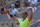 Spain's Rafael Nadal waves after defeating Argentina's Diego Schwartzman in their quarterfinal match of the French Open tennis tournament at the Roland Garros stadium Wednesday, June 9, 2021 in Paris. (AP Photo/Michel Euler)
