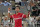 Serbia's Novak Djokovic reacts as he wins the third set against Spain's Rafael Nadal during their semifinal match of the French Open tennis tournament at the Roland Garros stadium Friday, June 11, 2021 in Paris. (AP Photo/Michel Euler)