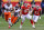 KANSAS CITY, MISSOURI - JANUARY 17: Tight end Travis Kelce #87 of the Kansas City Chiefs carries the football over outside linebacker Sione Takitaki #44 of the Cleveland Browns after complete a catch during the fourth quarter of the AFC Divisional Playoff game at Arrowhead Stadium on January 17, 2021 in Kansas City, Missouri. (Photo by Jamie Squire/Getty Images)