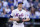 New York Mets starting pitcher Jacob deGrom reacts during the first inning of a baseball game against the Chicago Cubs Wednesday, June 16, 2021, in New York. (AP Photo/Frank Franklin II)