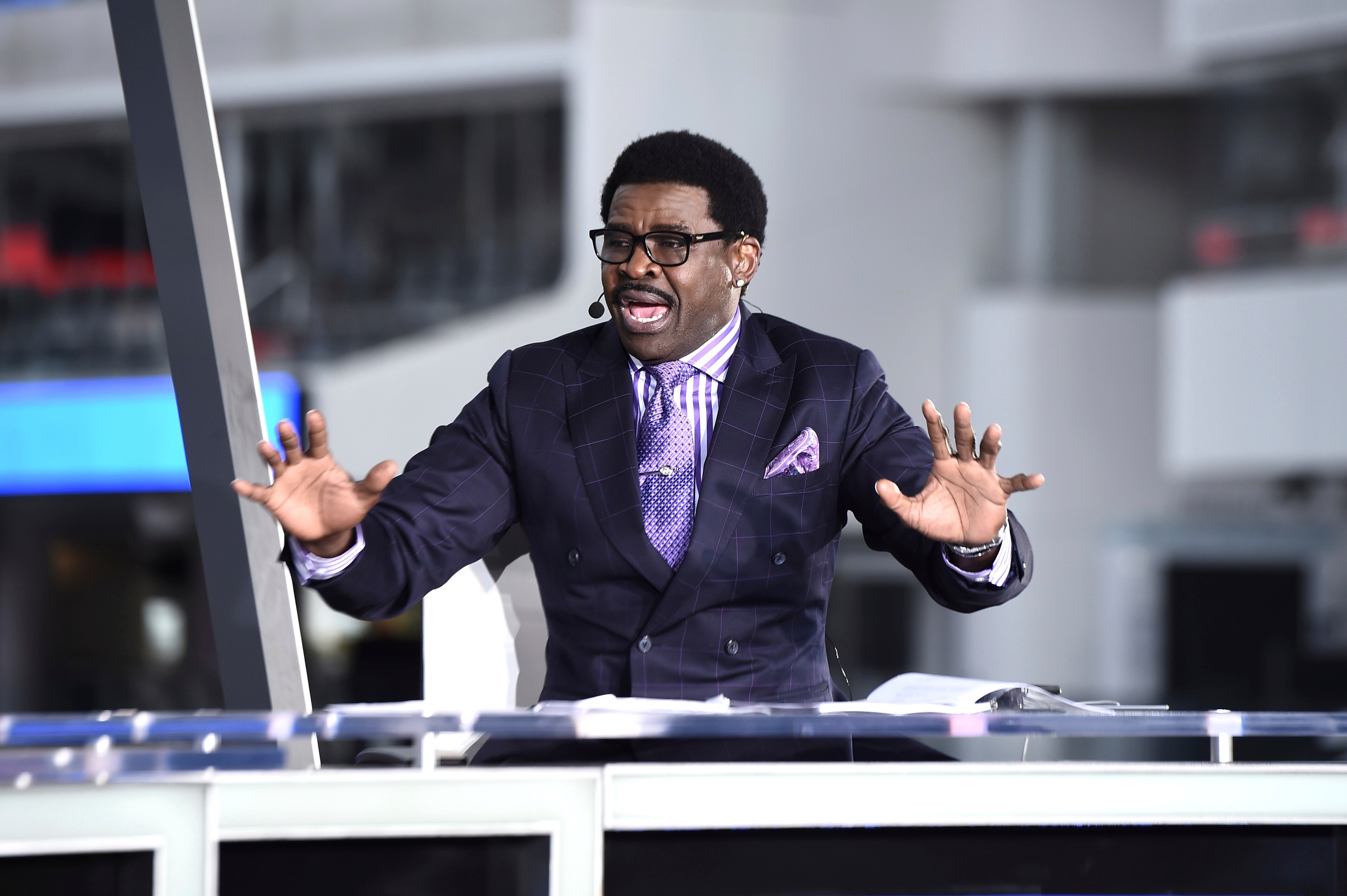 NFL Network's Michael Irvin hosts the NFL 2021-22 schedule release show on Wednesday, May 12, 2021, in Los Angeles. (Dan Steinberg/AP Images for NFL)