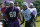 EAGAN, MN - JUNE 16: Minnesota Vikings guard Kyle Hinton (68) and Minnesota Vikings defensive tackle Jaylen Twyman (76) follow the play during Vikings Minicamp on June 16, 2021 at Twin Cities Orthopedics Performance Center in Eagan, Minnesota. (Photo by Nick Wosika/Icon Sportswire via Getty Images)