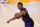 Toronto Raptors guard Kyle Lowry gestures during the second half of an NBA basketball game against the Los Angeles Lakers Sunday, May 2, 2021, in Los Angeles. (AP Photo/Mark J. Terrill)