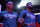 LOS ANGELES, CA - MARCH 8: Russell Westbrook #0 and Paul George #13 of the Oklahoma City Thunder stand for the National Anthem before the game against the LA Clippers on March 8, 2019 at STAPLES Center in Los Angeles, California. NOTE TO USER: User expressly acknowledges and agrees that, by downloading and/or using this photograph, user is consenting to the terms and conditions of the Getty Images License Agreement. Mandatory Copyright Notice: Copyright 2019 NBAE (Photo by Andrew D. Bernstein/NBAE via Getty Images)
