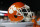 07 October 2016: Clemson helmet on the sidelines. The Clemson Tigers defeated the Boston College Eagles 56-10 in an ACC NCAA Division 1 football game at Alumni Stadium in Chestnut Hill, Massachusetts. (Photo by Fred Kfoury III/Icon Sportswire via Getty Images)
