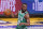 Boston Celtics guard Kemba Walker (8) looks for his next move during the first quarter of Game 2 of an NBA basketball first-round playoff series against the Brooklyn Nets, Tuesday, May 25, 2021, in New York. (AP Photo/Kathy Willens)