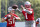 Foxborough, MA - July 30: Quarterbacks Mac Jones, left, and Cam Newton fire passes during a drill. The New England Patriots holdDay 3 of training camp at the Gillette Stadium practice field in Foxborough, MA on July 30, 2021. (Photo by John Tlumacki/The Boston Globe via Getty Images)