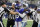Officials attempt to separate New York Giants' Kadarius Toney (89) and Dallas Cowboys' Damontae Kazee, right, after Toney threw a punch at Kazee in the second half of an NFL football game in Arlington, Texas, Sunday, Oct. 10, 2021. (AP Photo/Michael Ainsworth)