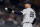 New York Yankees starting pitcher Corey Kluber receives the ball in the second inning of a baseball game against the Cleveland Indians, Friday, Sept. 17, 2021, in New York. (AP Photo/John Minchillo)