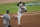 Atlanta Braves' Austin Riley runs past Los Angeles Dodgers first baseman Albert Pujols (55) after hitting a home run during the fourth inning in Game 1 of baseball's National League Championship Series Saturday, Oct. 16, 2021, in Atlanta. (AP Photo/John Bazemore)