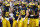 ANN ARBOR, MICHIGAN - OCTOBER 23: Blake Corum #2 of the Michigan Wolverines celebrates a first half touchdown with teammates while playing the Northwestern Wildcats at Michigan Stadium on October 23, 2021 in Ann Arbor, Michigan. (Photo by Gregory Shamus/Getty Images)