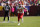 Kansas City Chiefs tight end Travis Kelce (87) running on the field during the first half of an NFL football game against the Kansas City Chiefs, Sunday, Oct. 17, 2021, in Landover, Md. (AP Photo/Patrick Semansky)