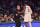NEW YORK, NY - OCTOBER 24: Head Coach Tom Thibodeau of the New York Knicks and RJ Barrett #9 of the New York Knicks talk during a game against the Orlando Magic on October 24, 2021 at Madison Square Garden in New York, New York. NOTE TO USER: User expressly acknowledges and agrees that, by downloading and/or using this Photograph, user is consenting to the terms and conditions of the Getty Images License Agreement. Mandatory Copyright Notice: Copyright 2021 NBAE (Photo by Jesse D. Garrabrant/NBAE via Getty Images)