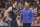 DALLAS, TX - OCTOBER 26: Luka Doncic #77 of the Dallas Mavericks talks with head coach Jason Kidd as the team takes on the Houston Rockets in the second half at American Airlines Center on October 26, 2021 in Dallas, Texas. The Mavericks won 116-106. NOTE TO USER: User expressly acknowledges and agrees that, by downloading and or using this photograph, User is consenting to the terms and conditions of the Getty Images License Agreement. (Photo by Ron Jenkins/Getty Images)