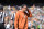 WACO, TX - OCTOBER 30: Texas Longhorns assistant coach Jeff Banks watches action during game between the Texas Longhorns and the Baylor Bears on October 30, 2021 at McLane Stadium in Waco, TX. (Photo by John Rivera/Icon Sportswire via Getty Images)