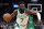 Boston Celtics' Jaylen Brown plays against the New York Knicks during the first half of an NBA basketball game, Saturday, Jan 8, 2022, in Boston. (AP Photo/Michael Dwyer)