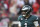 Philadelphia Eagles quarterback Jalen Hurts (1) during the second half of an NFL wild-card football game against the Tampa Bay Buccaneers Sunday, Jan. 16, 2022, in Tampa, Fla. (AP Photo/Jason Behnken)
